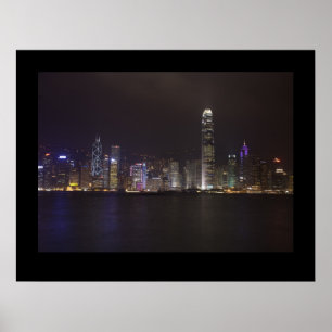 Hong Kong at Night Poster