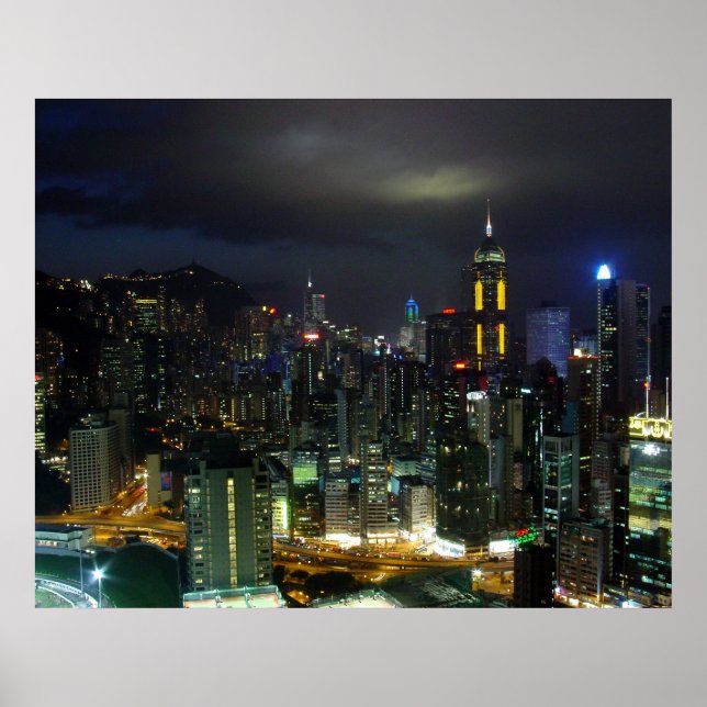 Hong Kong at Night Poster (Front)