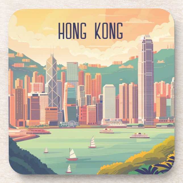 Hong Kong Beverage Coaster (Front)
