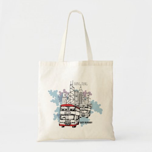 Hong Kong Busy Life Style scenery Tote Bag