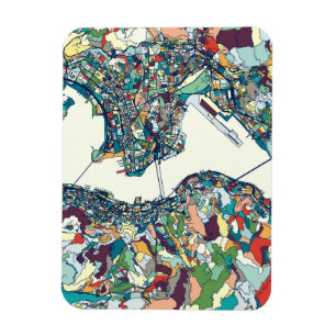 Hong Kong, China Map Magnet