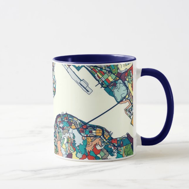 Hong Kong, China Map Mug (Right)