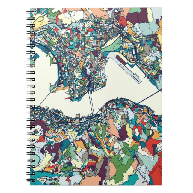 Hong Kong, China Map Notebook (Front)