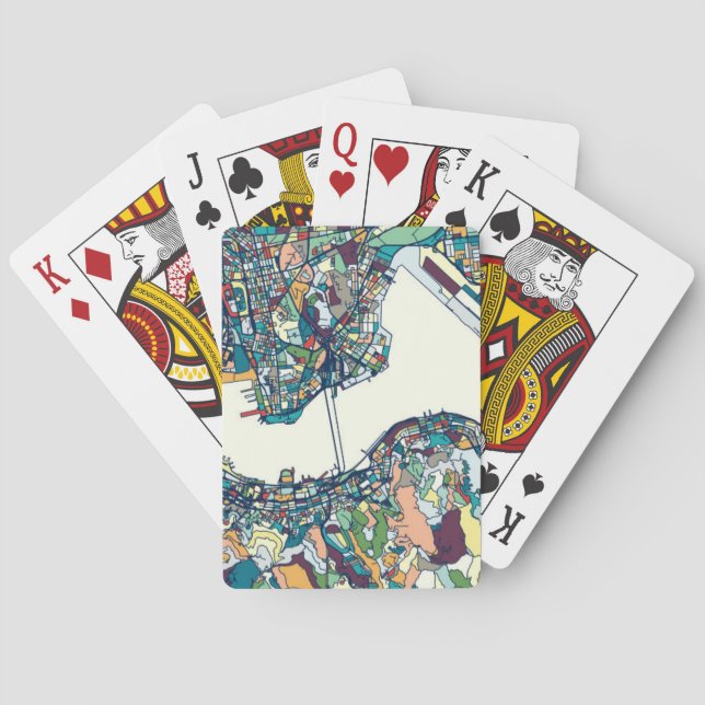 Hong Kong, China Map Poker Cards (Back)