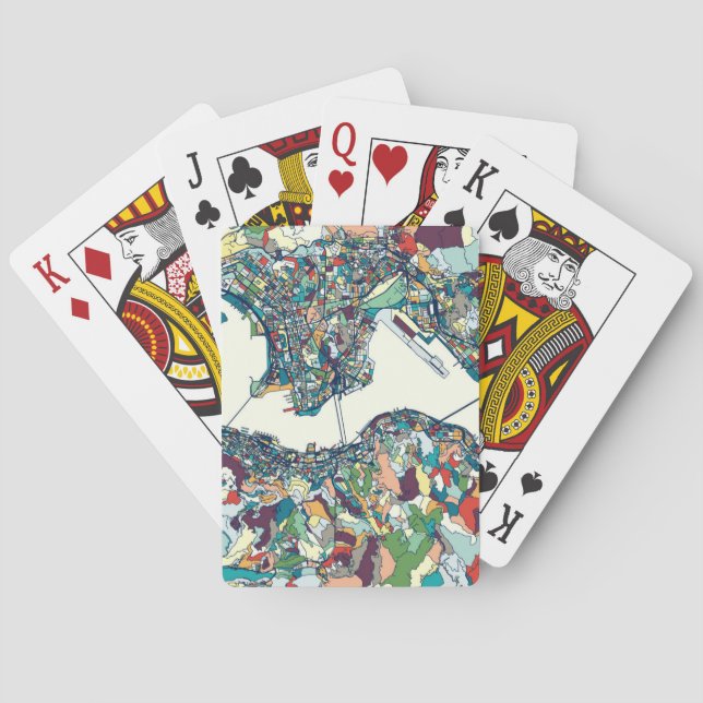Hong Kong, China Map Poker Cards (Back)