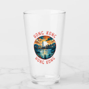 Hong Kong China Retro Distressed Circle Glass