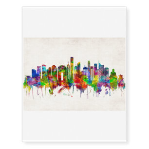 Hong Kong China Skyline Temporary Tattoos
