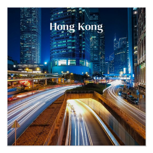 Hong Kong city traffic Poster (Front)
