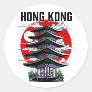Hong Kong Classic Round Sticker