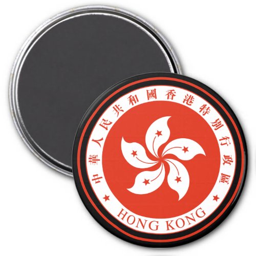 hong kong emblem magnet