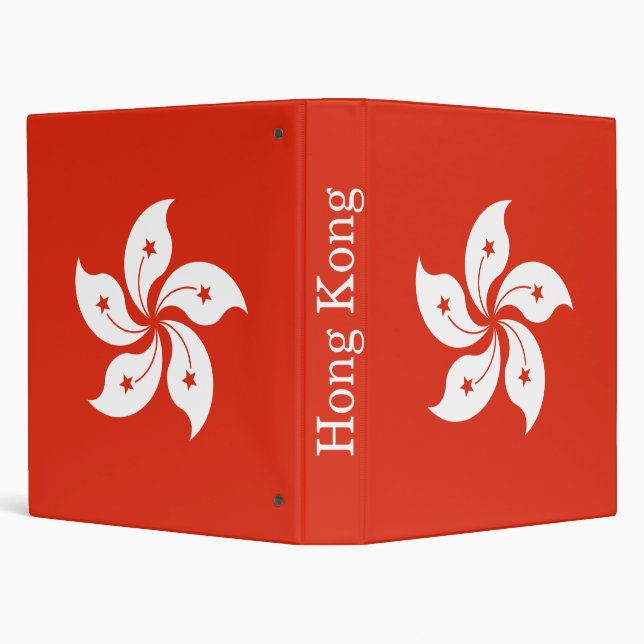 Hong Kong Flag 3 Ring Binder (Background)