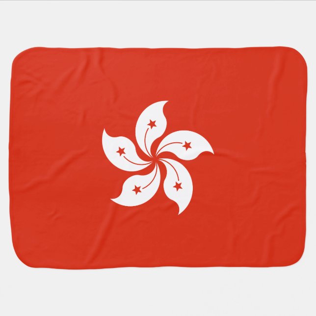 Hong Kong Flag Baby Blanket (Horizontal)