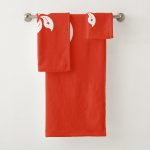 Hong Kong Flag Bath Towel Set