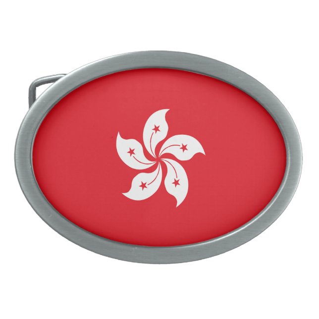 Hong Kong flag Belt Buckle (Front)