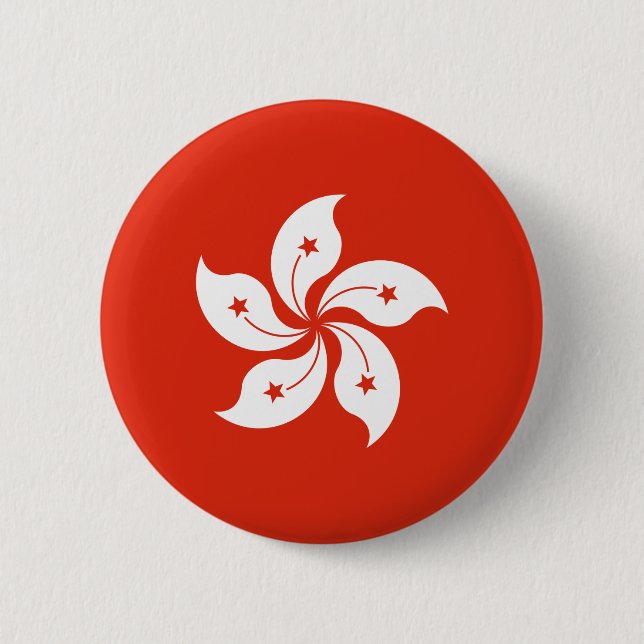 Hong Kong Flag Button (Front)