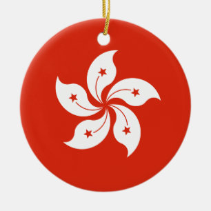Hong Kong Flag Ceramic Ornament