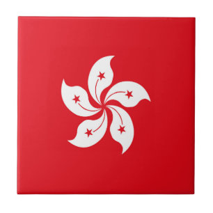 Hong Kong flag Ceramic Tile