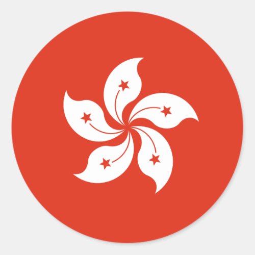 Hong Kong Flag Classic Round Sticker