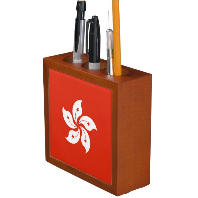 Hong Kong Flag Desk Organizer (In Situ)