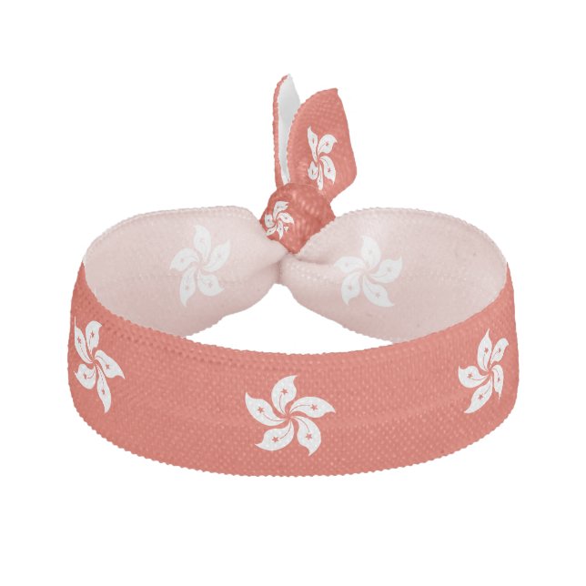 Hong Kong Flag Elastic Hair Tie (Front)