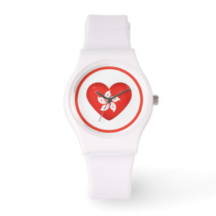 Hong Kong Flag Heart Watch