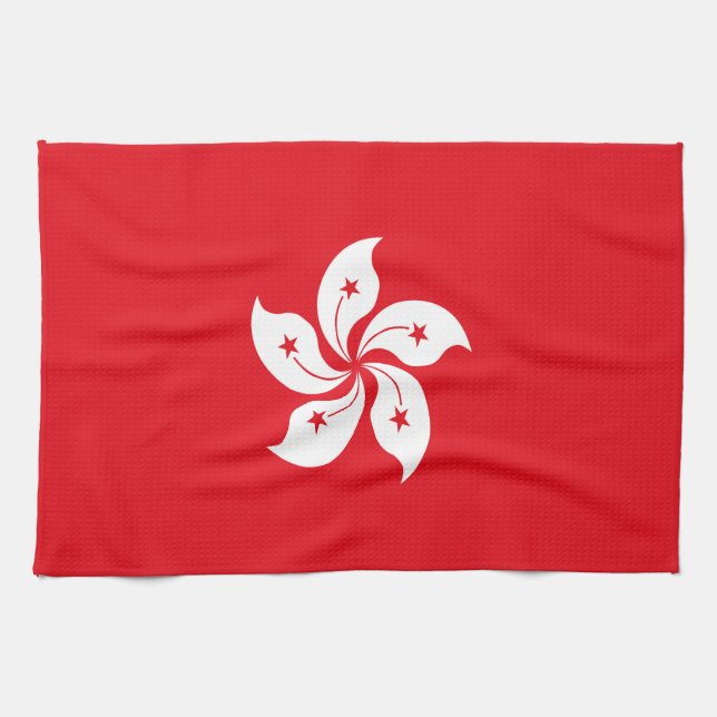 Hong Kong flag Kitchen Towel (Horizontal)