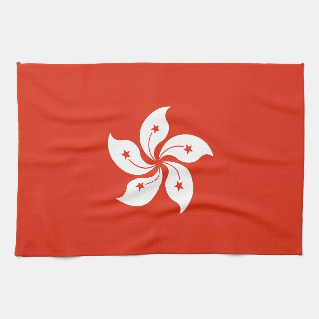 Hong Kong Flag Kitchen Towel (Horizontal)