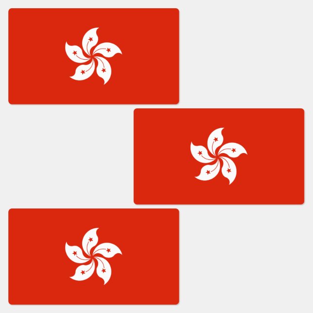 Hong Kong Flag Labels (Group)