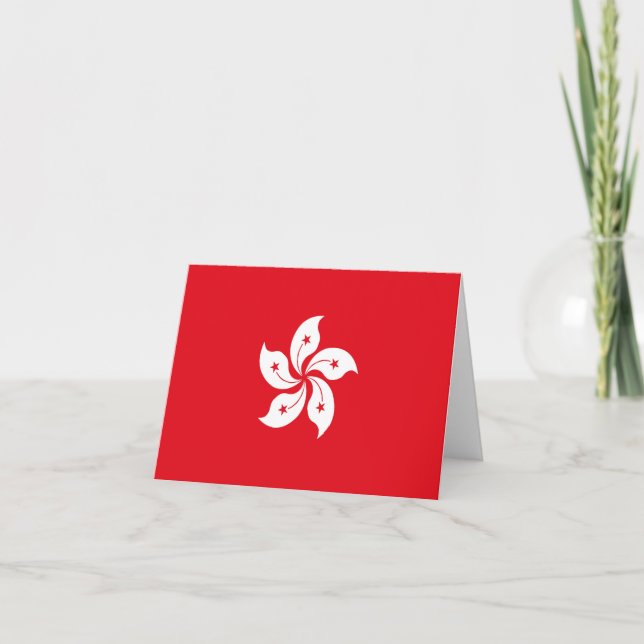 Hong Kong flag Note Card (Front)