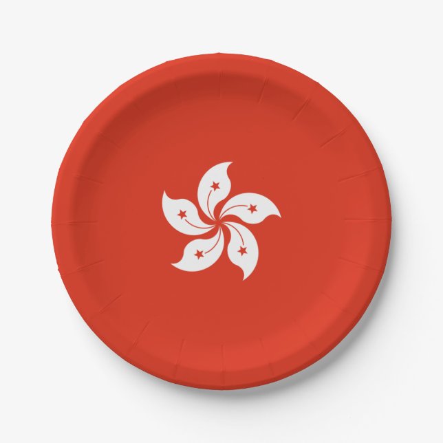 Hong Kong Flag Paper Plates (Front)
