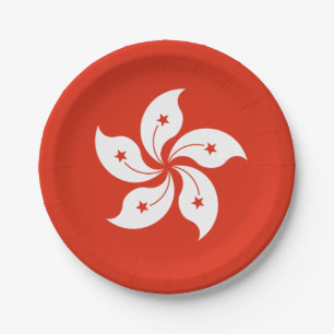 Hong Kong Flag Paper Plates