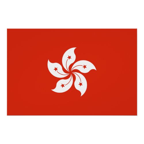 Hong Kong Flag Poster