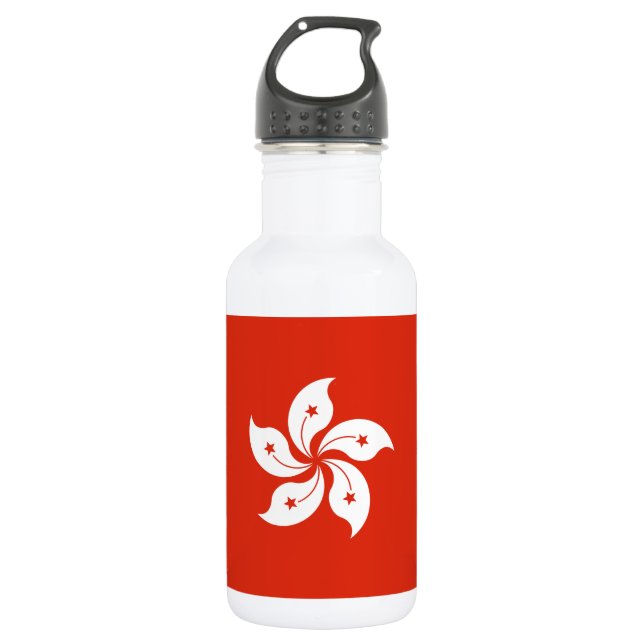 Hong Kong Flag Stainless Steel Water Bottle (Front)
