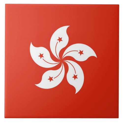 Hong Kong Flag Tile
