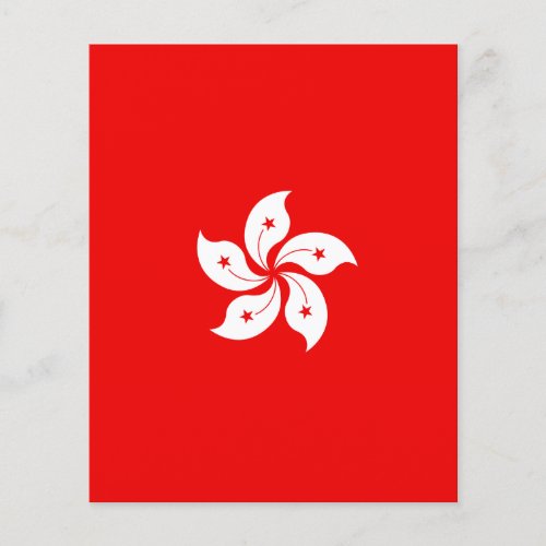 Hong Kong Flag White Orchid on Red Flyer