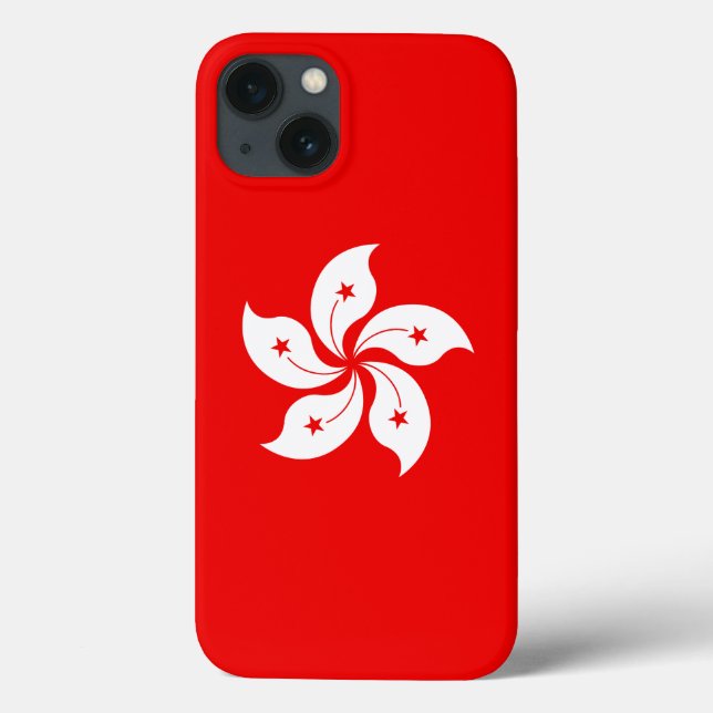 Hong Kong Flag White Orchid Symbol Case-Mate iPhone Case (Back)