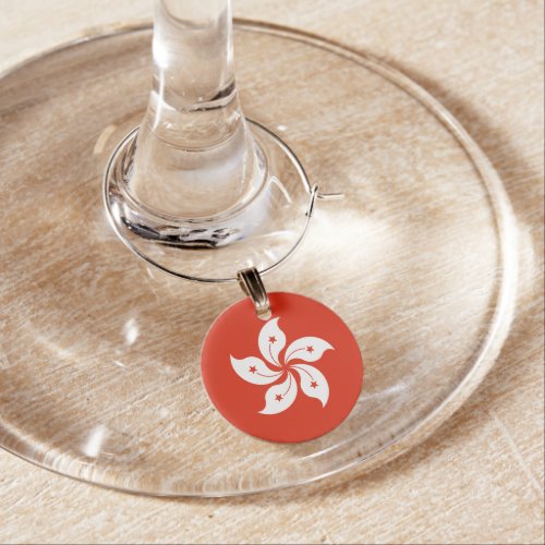 Hong Kong Flag Wine Charm