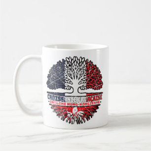 Hong Kong French France Tree Roots Flag Coffee Mug