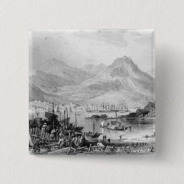 Hong-Kong from Kow-loon Pinback Button (Front)