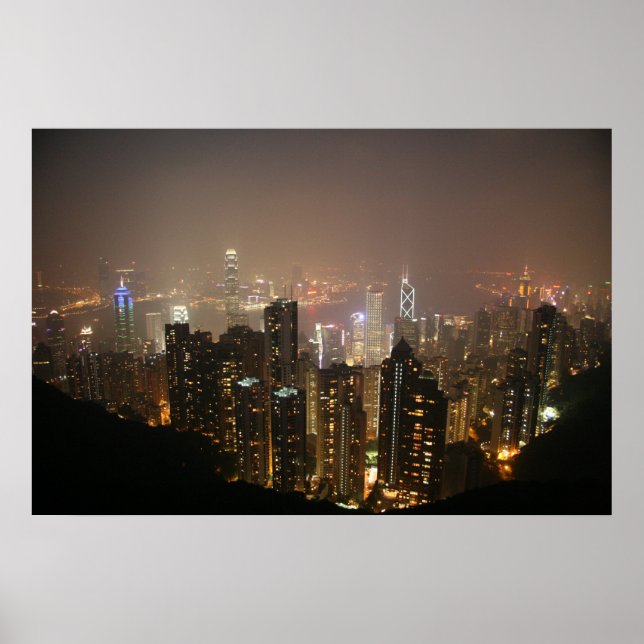 Hong Kong From Victoria Peak Poster (Front)