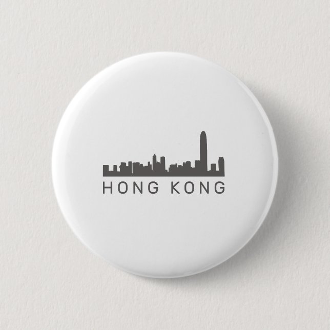 Hong Kong Gift HK Skyline Gift Button (Front)