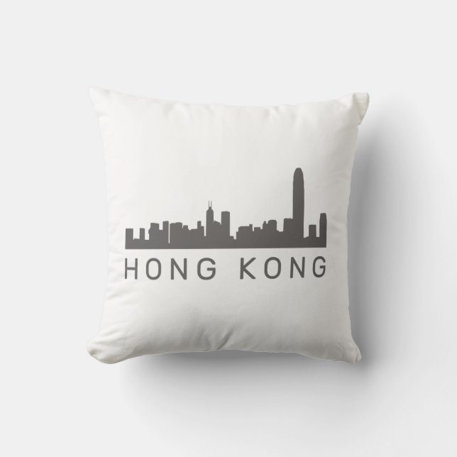 Hong Kong Gift HK Skyline Gift Throw Pillow (Front)