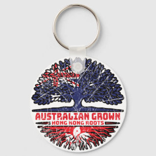 Hong Kong Hongkong Australian Australia Tree Roots Keychain