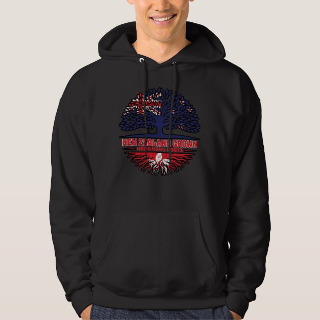Hong Kong Hongkong New Zealander New Zealand Tree Hoodie (Front)
