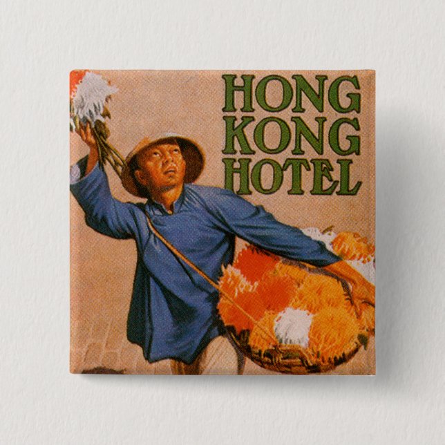Hong Kong Hotel Pinback Button (Front)