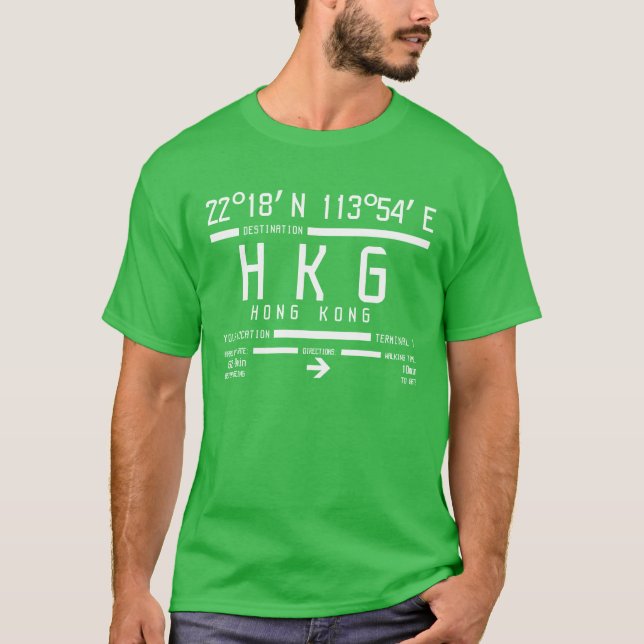 Hong Kong International Airport Code T-Shirt (Front)