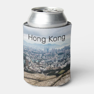 Hong Kong Lion Rock Hill Skyline Panorama Souvenir Can Cooler