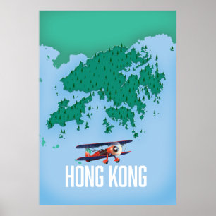 Hong Kong Map Poster