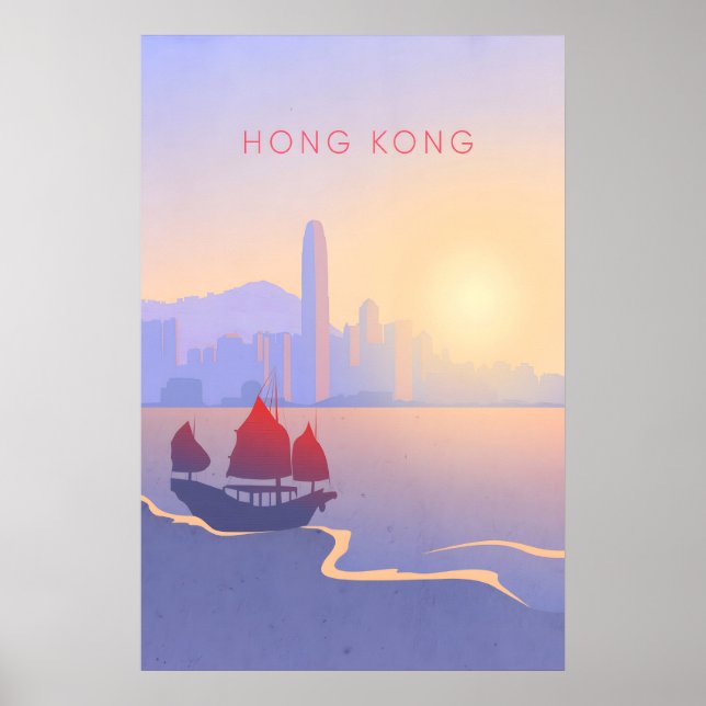 Hong Kong Minimal Travel Poster (Front)