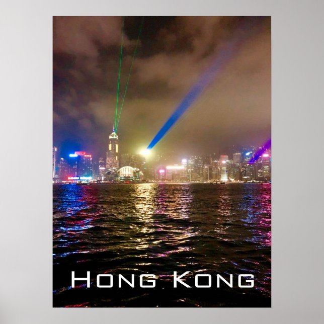 Hong Kong modern skyscrapers travel wall decor (Front)